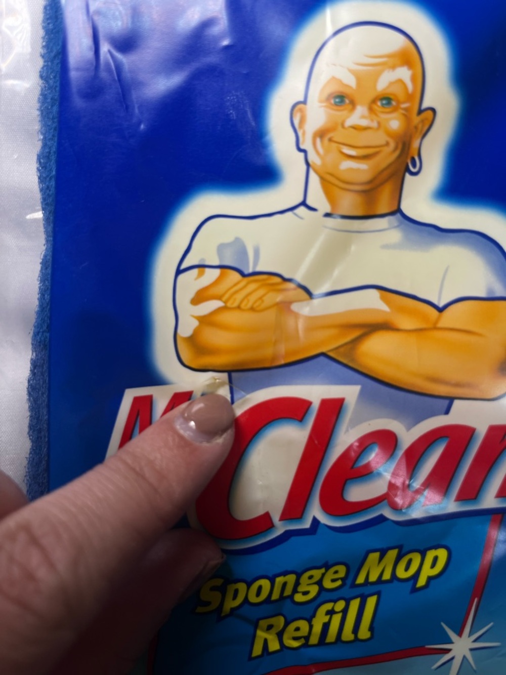 Mr Clean Sponge Mop Refill Snap On Off NEW Vintage 2004 Discontinued - Picture 2 of 5